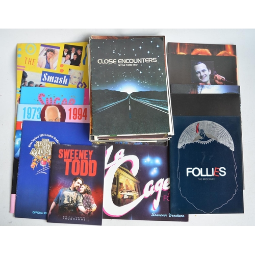 723 - Collection of theatre, film and music production souvenir brochures and programmes to include Cats, ... 