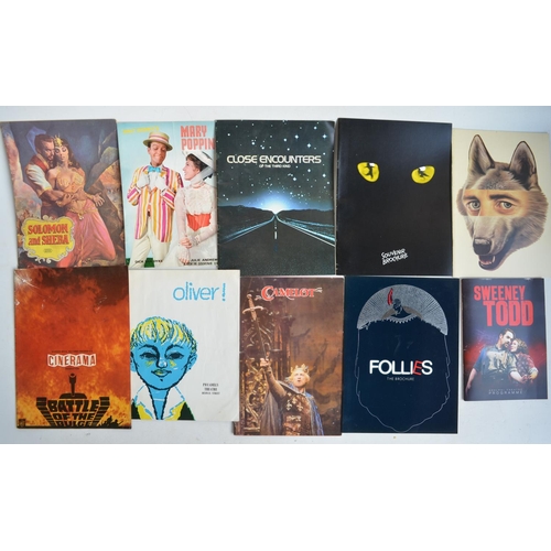 723 - Collection of theatre, film and music production souvenir brochures and programmes to include Cats, ... 