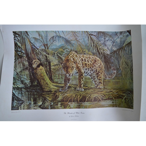 726 - Large collection of posters, various subjects to include Spencer Roberts wildlife prints, Waterman p... 