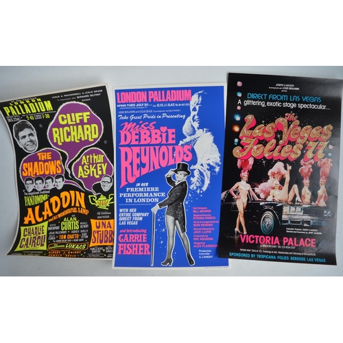 727 - Collection of small/medium sized music and theatre production posters to include a collection of sig... 