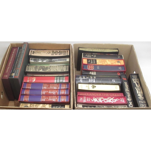 1295 - Folio Society - collection of predominantly history books, all in slip-cases (26 in 2 boxes)