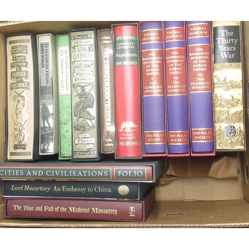 1295 - Folio Society - collection of predominantly history books, all in slip-cases (26 in 2 boxes)