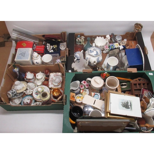 1308 - Mixed group of items, incl. ceramics, incl. cabinet cups, Caithness vase, Wood & Sons Yuan teapot, W... 