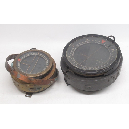 251 - WWII Air Ministry Ref. No. 6A/0227 Type P.4 aircraft compass No.27313B D19cm and smaller Ref. No. 6B... 