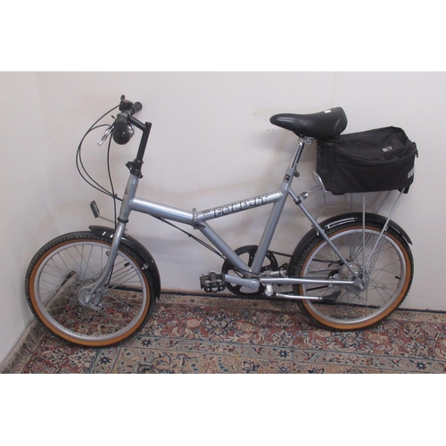 754 - Cresswell Cycles handcrafted Fold-It seven speed folding bicycle, with drum brakes and saddle bag