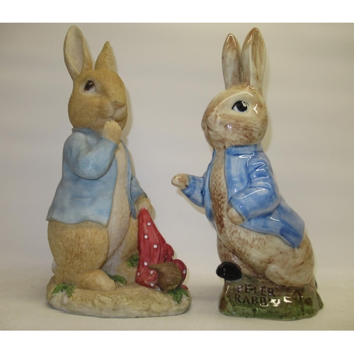 99 - Sylvac Ware pottery Peter Rabbit figure and a Border Fine Arts Peter Rabbit figure, max H36cm