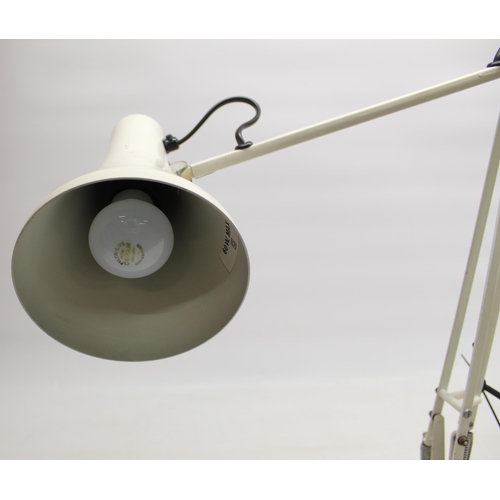 231 - Herbert Terry & Sons type Anglepoise lamp in cream finish on round base H65cm approx