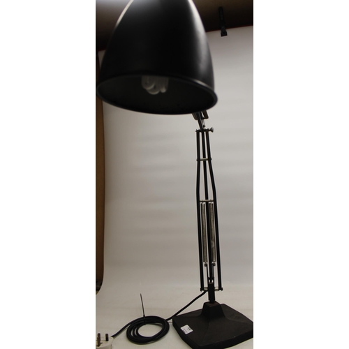 232 - John Bell & Croyden and Arnold & Sons London - Herbert Terry design Anglepoise in crackle black fini... 