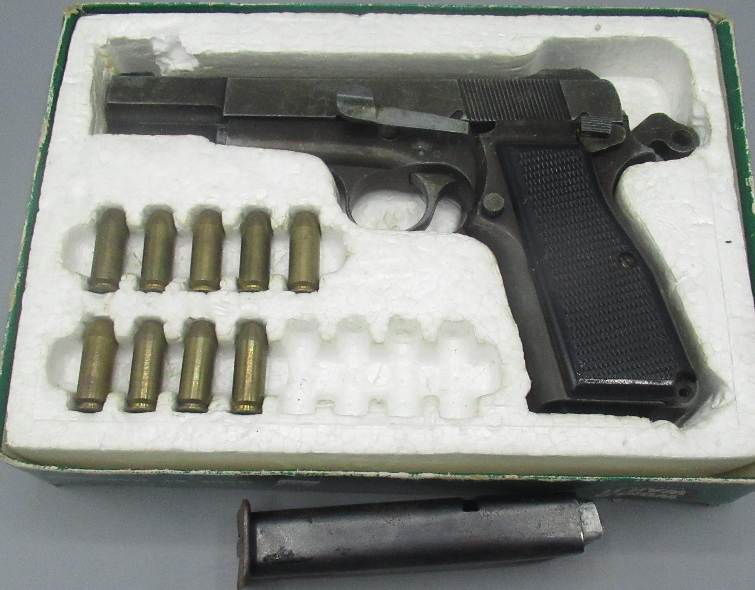 Browning HI-Power pistol made by Marushin, in original box with 9 