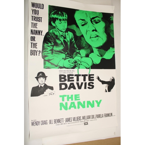 118 - 'The Vengeance of Fu Manchu' and 'The Nanny' movie posters, both 101cm x 69cm