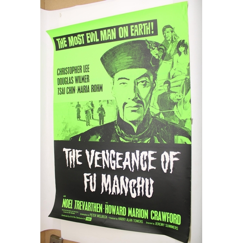 118 - 'The Vengeance of Fu Manchu' and 'The Nanny' movie posters, both 101cm x 69cm