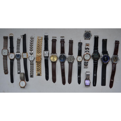 1211 - Collection of men's quartz sports and dress wristwatches to include Cjiaba, Eiger, Citron, Slazenger... 