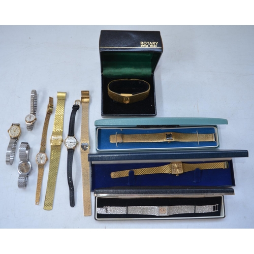 1215 - Ladies Marvin Revue hand wound wristwatch and 10 others to include Rotary, Avia, Timex, Seconda and ... 