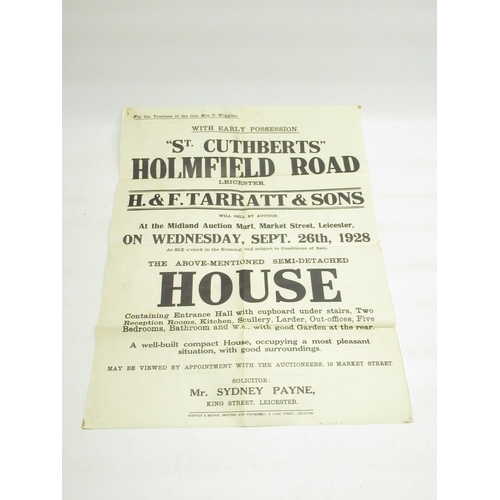 1346 - C20th A Murder has Been Arranged playing at Drayton Manor County Grammer School poster, 1928 auction... 