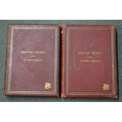 1445 - Two bound volumes of British Sports and Sportsmen, part 1 (730/1000) and 2 from 1911 b/w photo illus... 