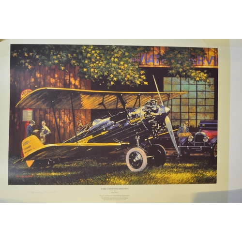 1459 - Two unframed high quality aviation prints by Barry Rowe to include 