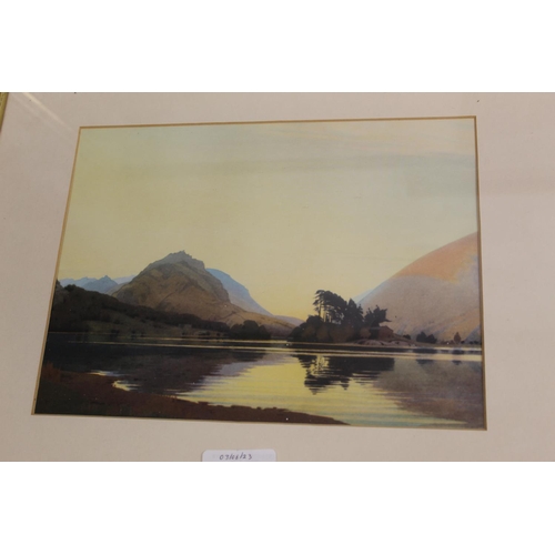 1472 - After W. Heaton Cooper: Derwentwater & Grasmere, colour prints another after A. Heaton Cooper, and a... 