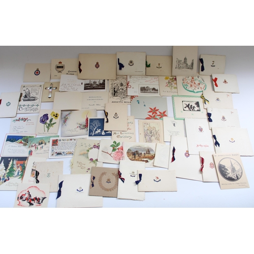 131 - Collection of early to mid C20th greetings cards incl. some WWI period and later military Royal Navy... 