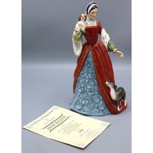 1332 - Royal Doulton limited edition figure, Anne Boleyn, HN3232, 9500/2302, H23cm, with certificate