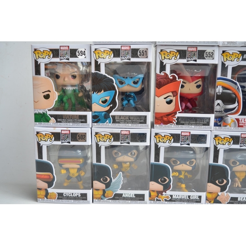 164 - Fifteen boxed Funko Pop figurines to include Marvel Avengers, Black Widow, Pop Games Black Panther V... 