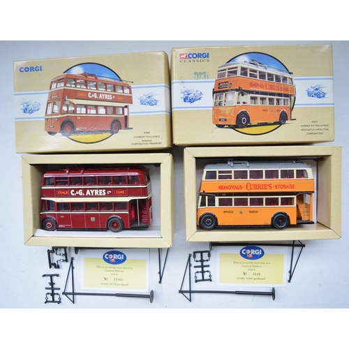 188 - Twelve Corgi limited edition 1/50 scale bus models, all with CoA's. condition of models varies from ... 