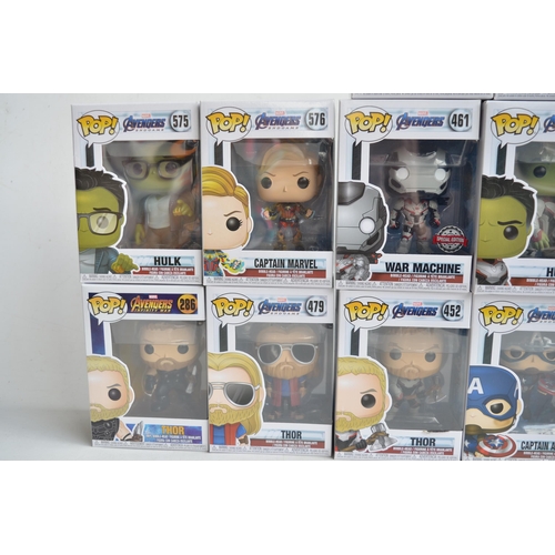 166 - Fourteen boxed Funko Pop Marvel Avengers figurines to include Korg, Iron Spider, Captain America, Th... 