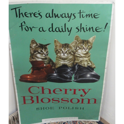 788 - Cherry Blossom Polish advertising sign, 45cm x 71cm