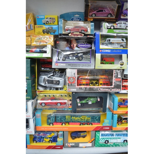 355 - Collection of diecast model cars, various manufacturers and scales incl. Corgi, Maisto, Saico, Oxfor... 