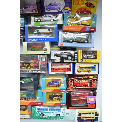 355 - Collection of diecast model cars, various manufacturers and scales incl. Corgi, Maisto, Saico, Oxfor... 