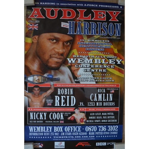 1409 - Five original boxing promotional posters to include Lennox Lewis vs Oliver McCall, Audley Harrison, ... 