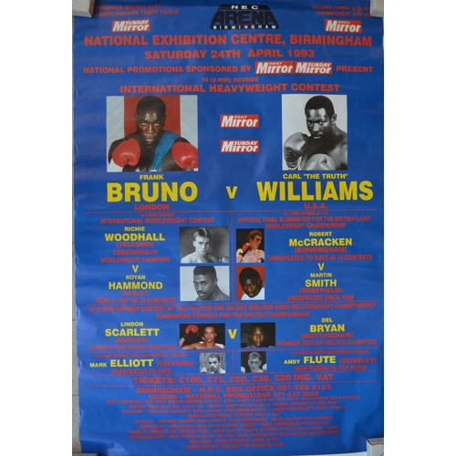 1409 - Five original boxing promotional posters to include Lennox Lewis vs Oliver McCall, Audley Harrison, ... 