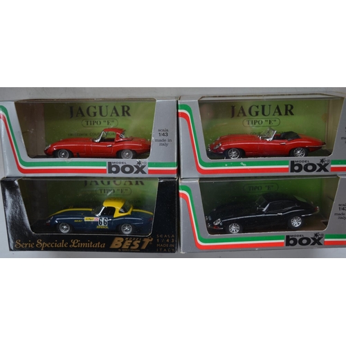 356 - Forty four 1/43 scale diecast Jaguar models from Elicor, Best Model and Model Box, contents at least... 