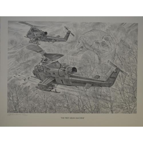 761 - Collection of 35 post war/Cold War/modern related aviation prints by Geoff Pleasance, the majority s... 