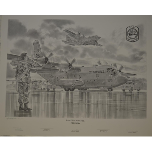 761 - Collection of 35 post war/Cold War/modern related aviation prints by Geoff Pleasance, the majority s... 