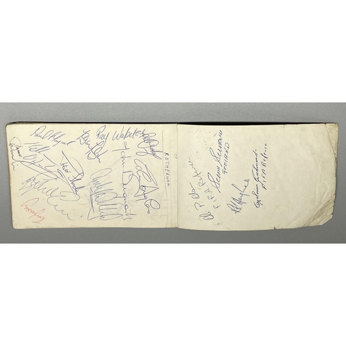 1415 - Unruled pad containing various Football related signatures inc. 4 FIFA referees, team players from R... 