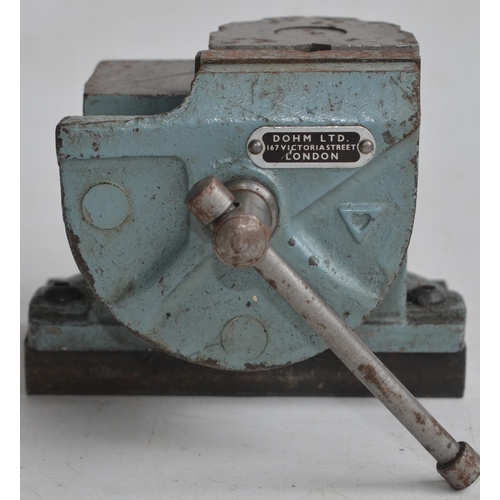 1371A - Vintage DOHM Ltd (Victoria Street, London) Wilson engineers machine turret vice, marked 0201 on inne... 