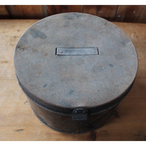 1374A - Victorian metal hat box