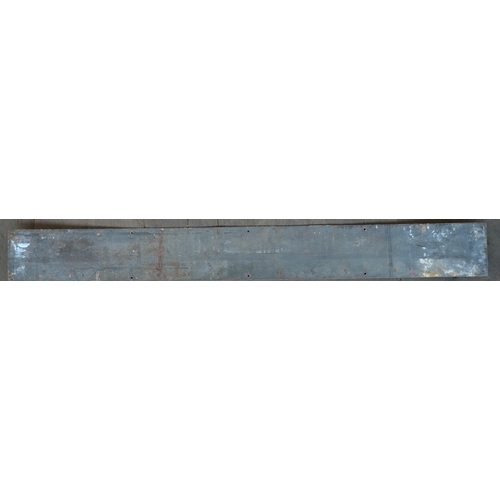 11 - Original vintage enamel steel plate British Railways platform sign, 128.3x14.6cm. rewelded (but othe... 
