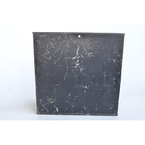 14 - Vintage steel LNWR letter rack, W29.4xD13.1xH28.7cm.