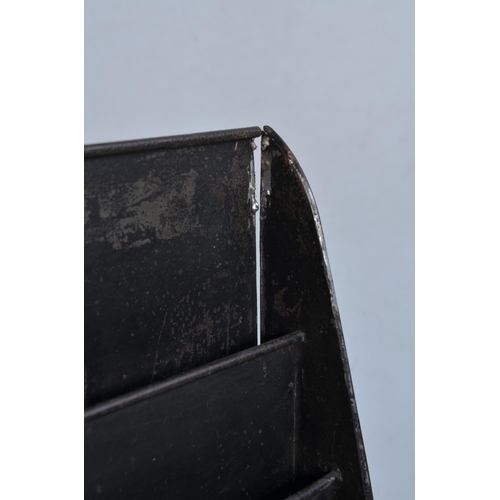 14 - Vintage steel LNWR letter rack, W29.4xD13.1xH28.7cm.