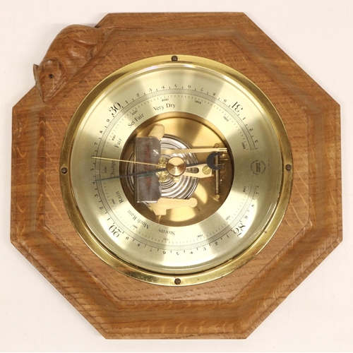 1362 - Robert Mouseman Thompson of Kilburn - an aneroid barometer, brass register in stepped octagonal case... 