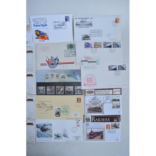 42 - Collection of British Railways stamps, first day and commemorative covers, 2 identical and complete ... 