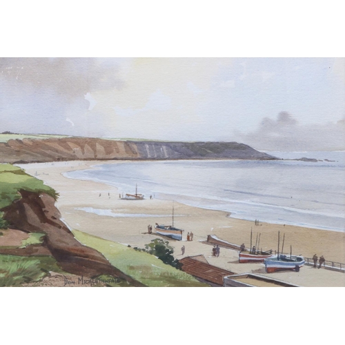 1275 - Don Micklethwaite (British 1936 -); Filey Bay, watercolour hieghtened with white, signed in pencil, ... 