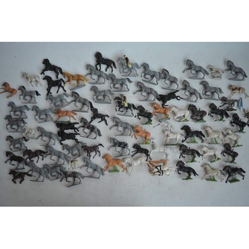 292 - Collection of plastic model horses and (mostly) Cowboys and Indian figures, various manufacturers to... 