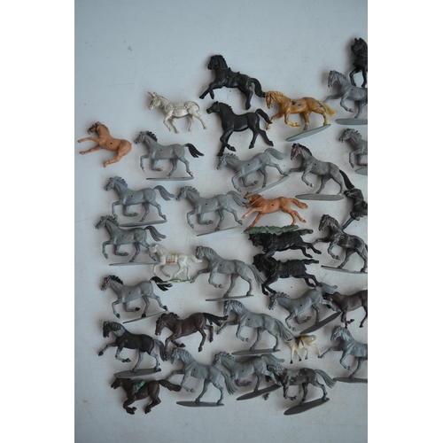 292 - Collection of plastic model horses and (mostly) Cowboys and Indian figures, various manufacturers to... 