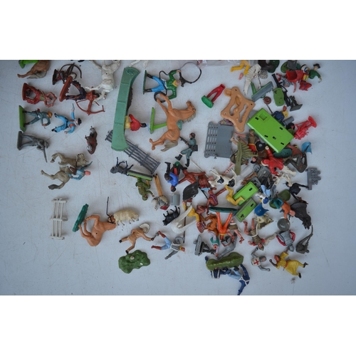 292 - Collection of plastic model horses and (mostly) Cowboys and Indian figures, various manufacturers to... 