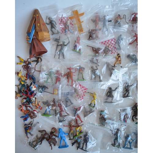 295 - Extensive collection of plastic toy figures, mostly Cowboys and Indians to include Timpo, Britain's ... 