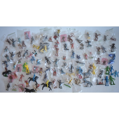 295 - Extensive collection of plastic toy figures, mostly Cowboys and Indians to include Timpo, Britain's ... 