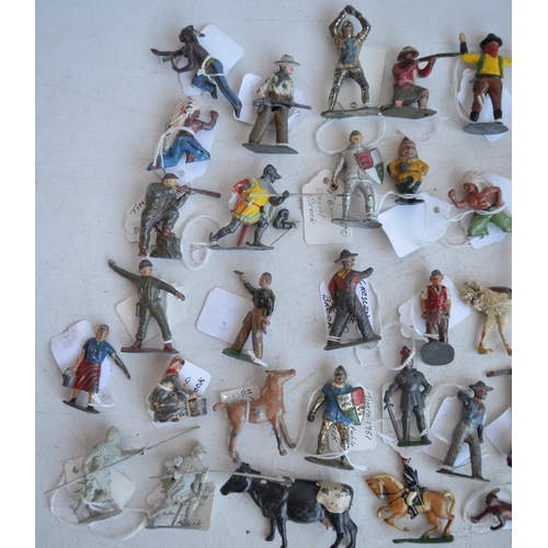 296 - Collection of vintage metal and lead cast figures, various manufacturers to include Timpo, Sacul, Br... 