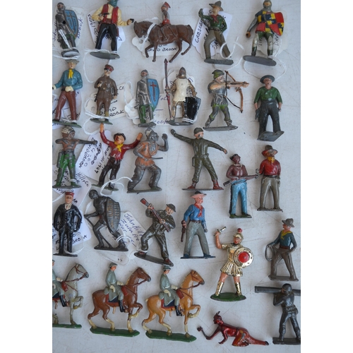 296 - Collection of vintage metal and lead cast figures, various manufacturers to include Timpo, Sacul, Br... 